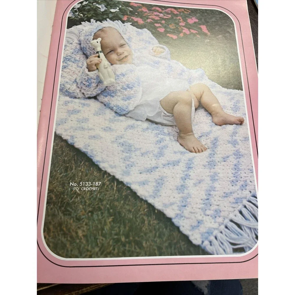 Vintage 1972 The Bernat Baby Album 187 Knitting Crochet Craft Pattern Booklet
